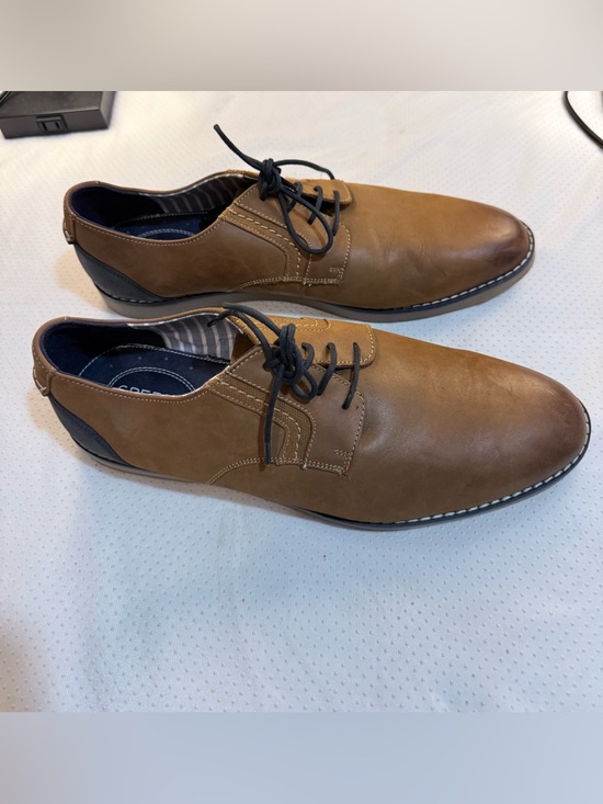 Sperry Cognac Leather Derby with Black Heel Accent main image 5